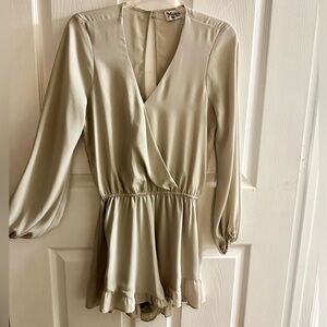 Show Me Your MuMu Cream Long Sleeve Romper